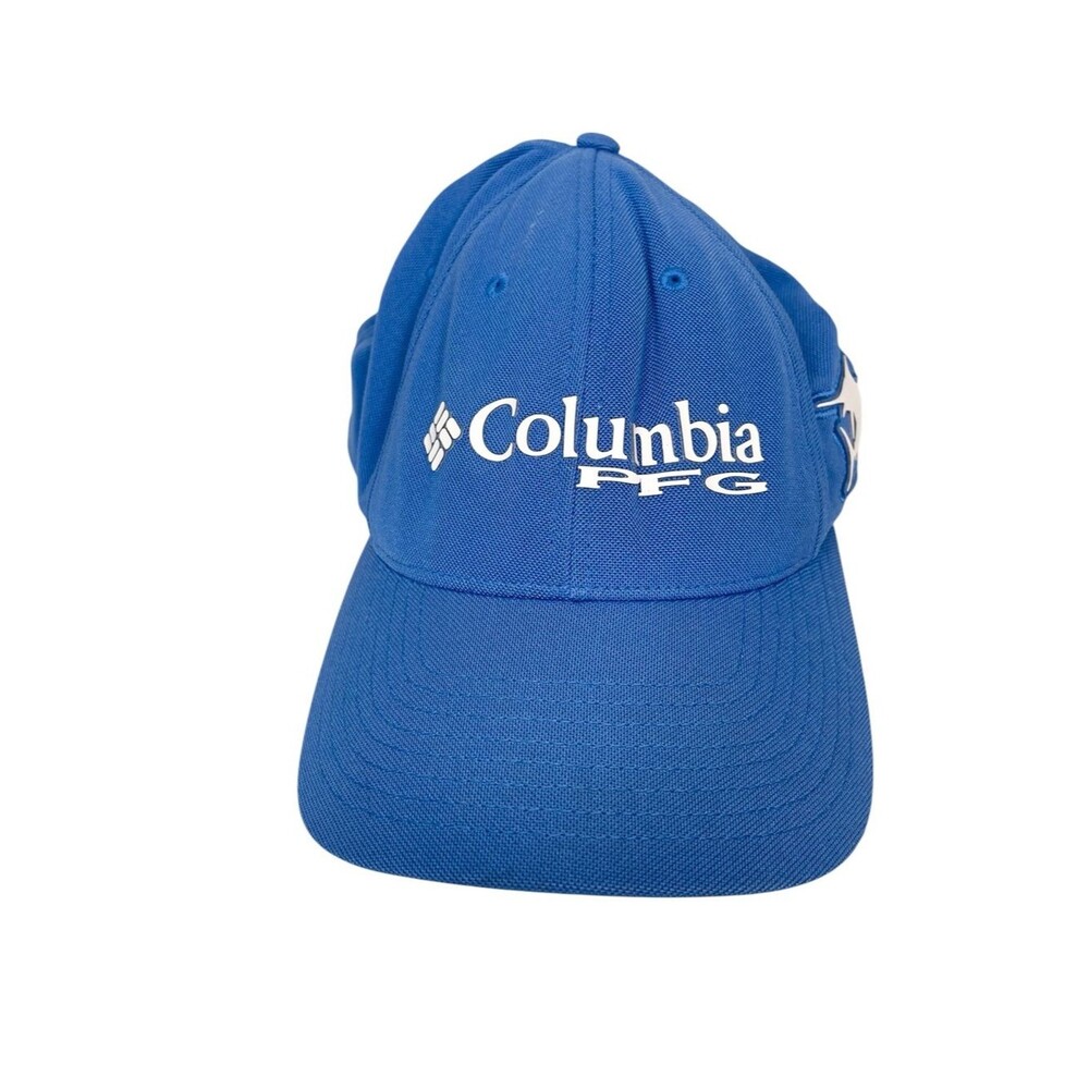 Columbia PFG Baseball Hat Embroidered Logo Cap Mesh Blue White Size Small Medium